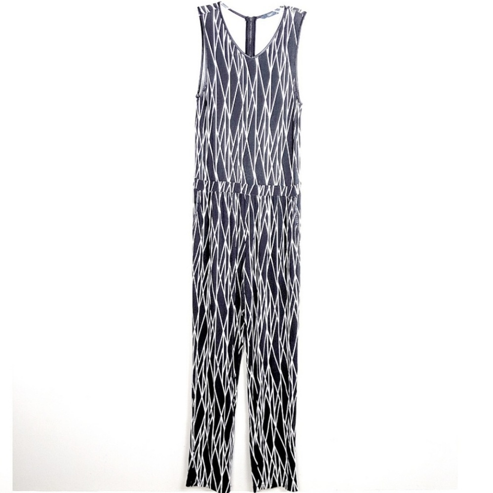 Tart | Black Print Sleeveless Jumpsuit - E78